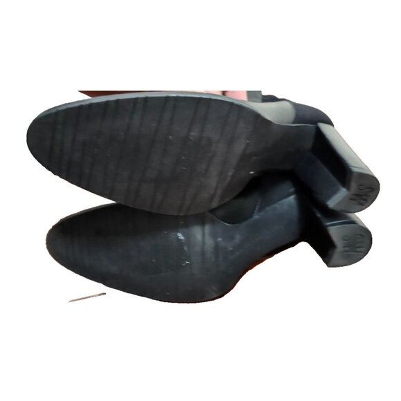 Stuart Weitzman Harper 80 Black Leather Booties Size 7.5 M - Picture 13 of 14